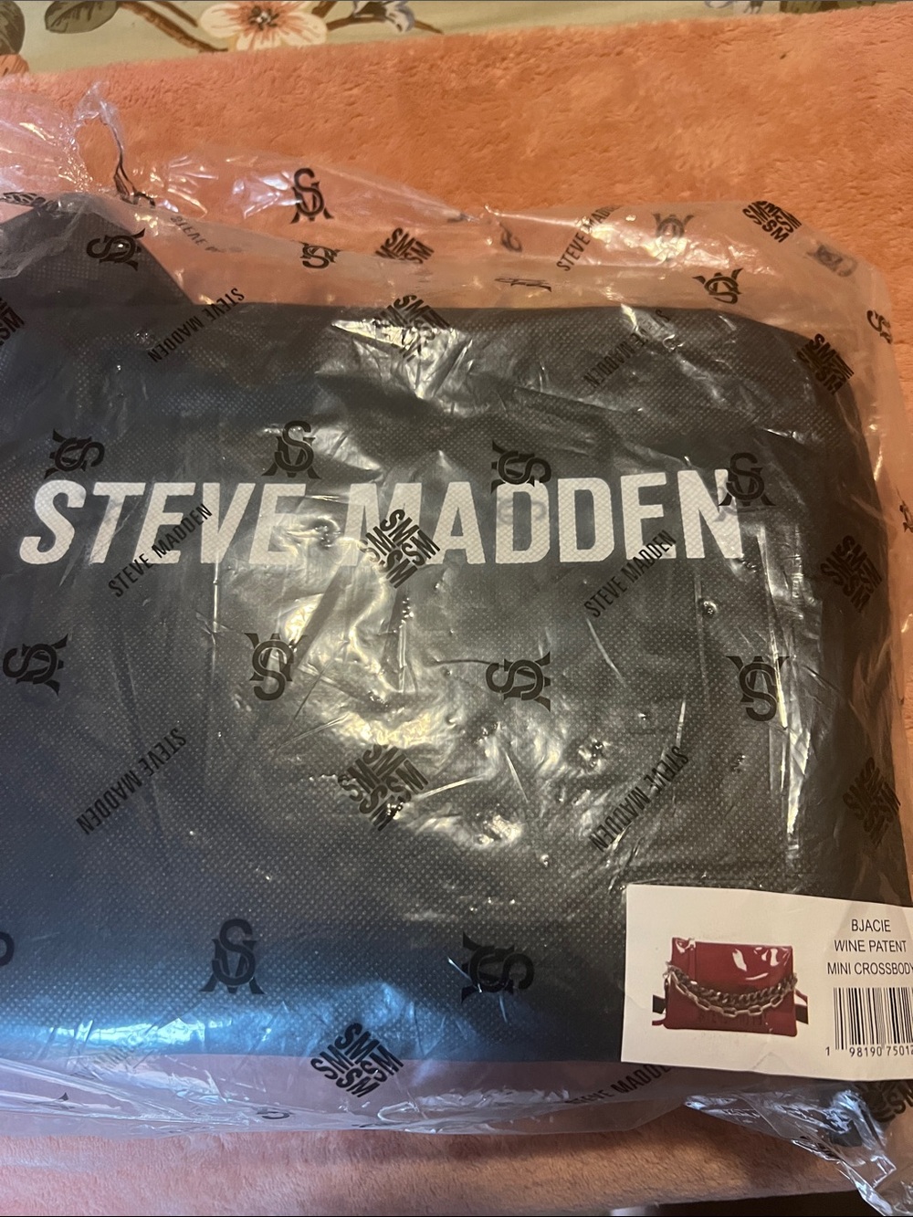 Steve Madden Wine Patent Leather Mini Crossbody